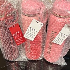lululemon athletica Pink and Red Water Bottles